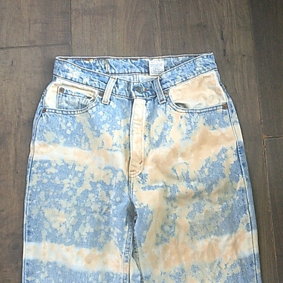 VTG Y2K CUSTOM BLEACH 512 LEVIS HIGH RISE STRAIGHT LEG JEANS WOMANS SLIM FIT 6 - Picture 2 of 8